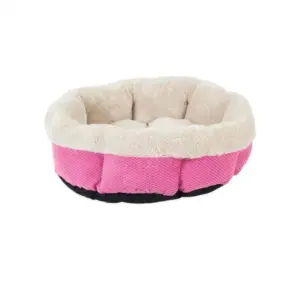Cama Round Snozzy Shearling Rosada